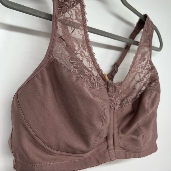 NWT DELIMIRA Front Closure Bra Full Coverage Wirefree Lace - Picture 5 of 7